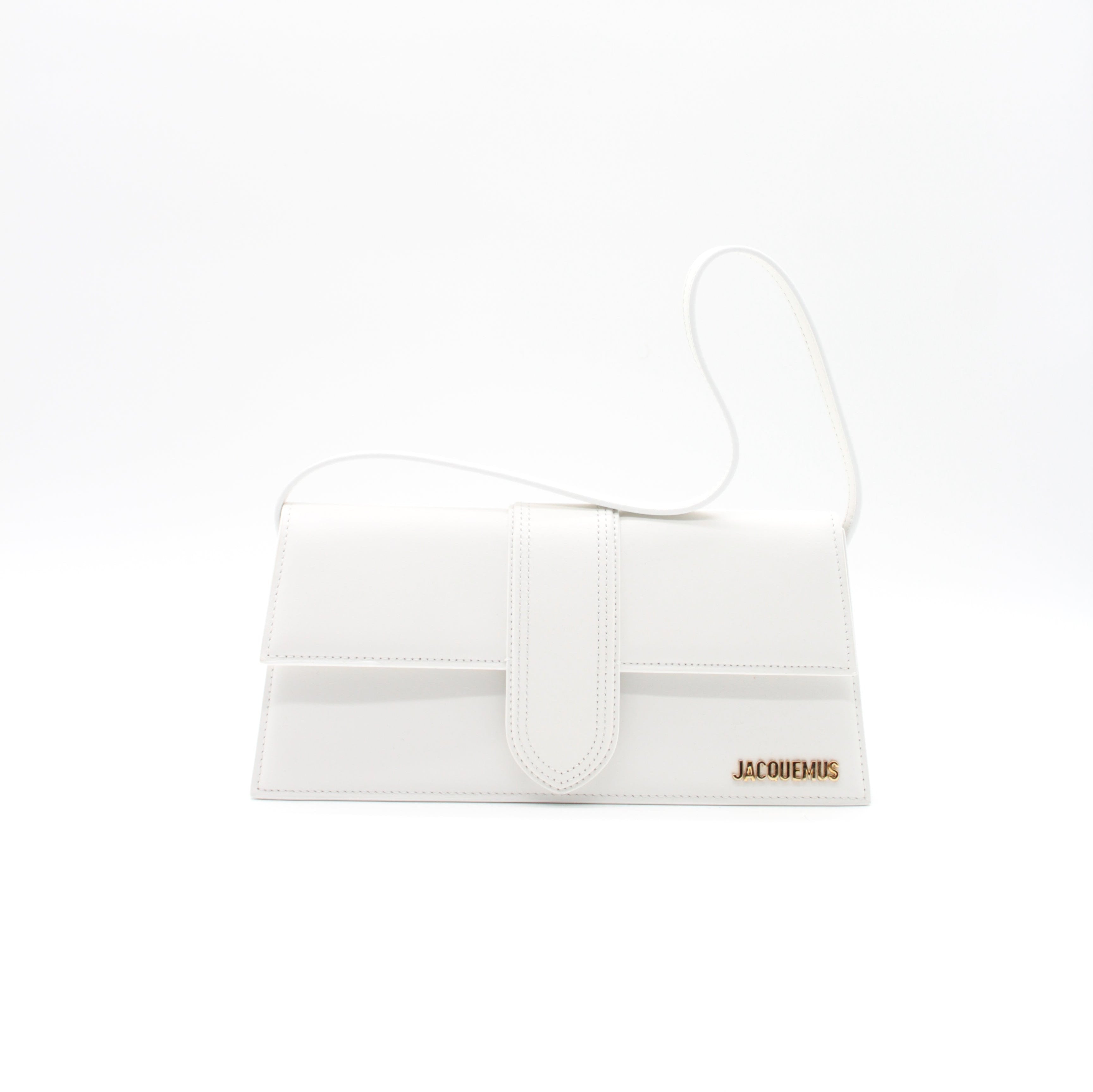 JACQUEMUS LE BAMBINO LONG SHOULDER BAG WHITE