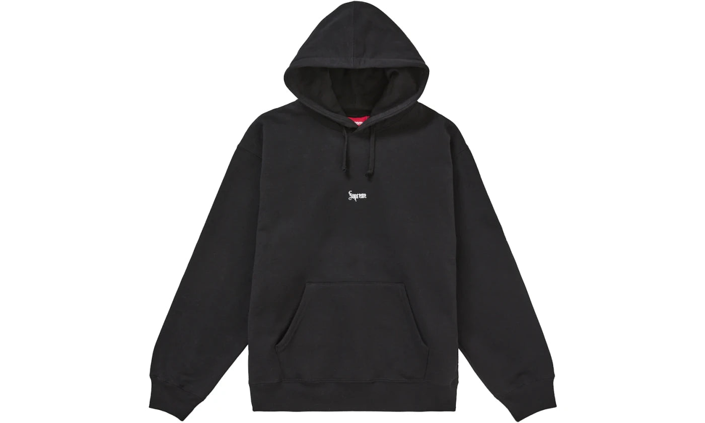 SUPREME MICRO LOGO HOODIE FW24 BLACK