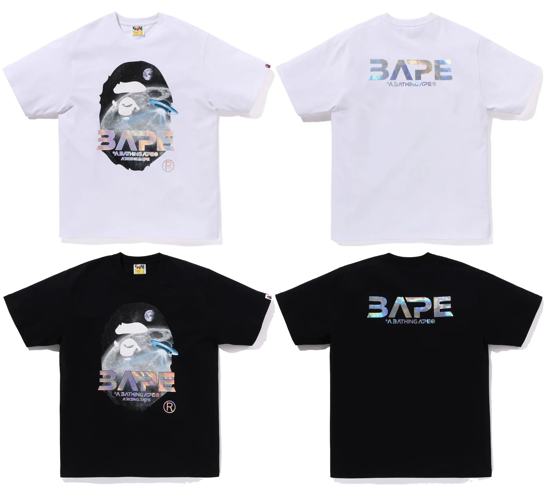 BAPE MOON PHOTO APE HEAD TEE