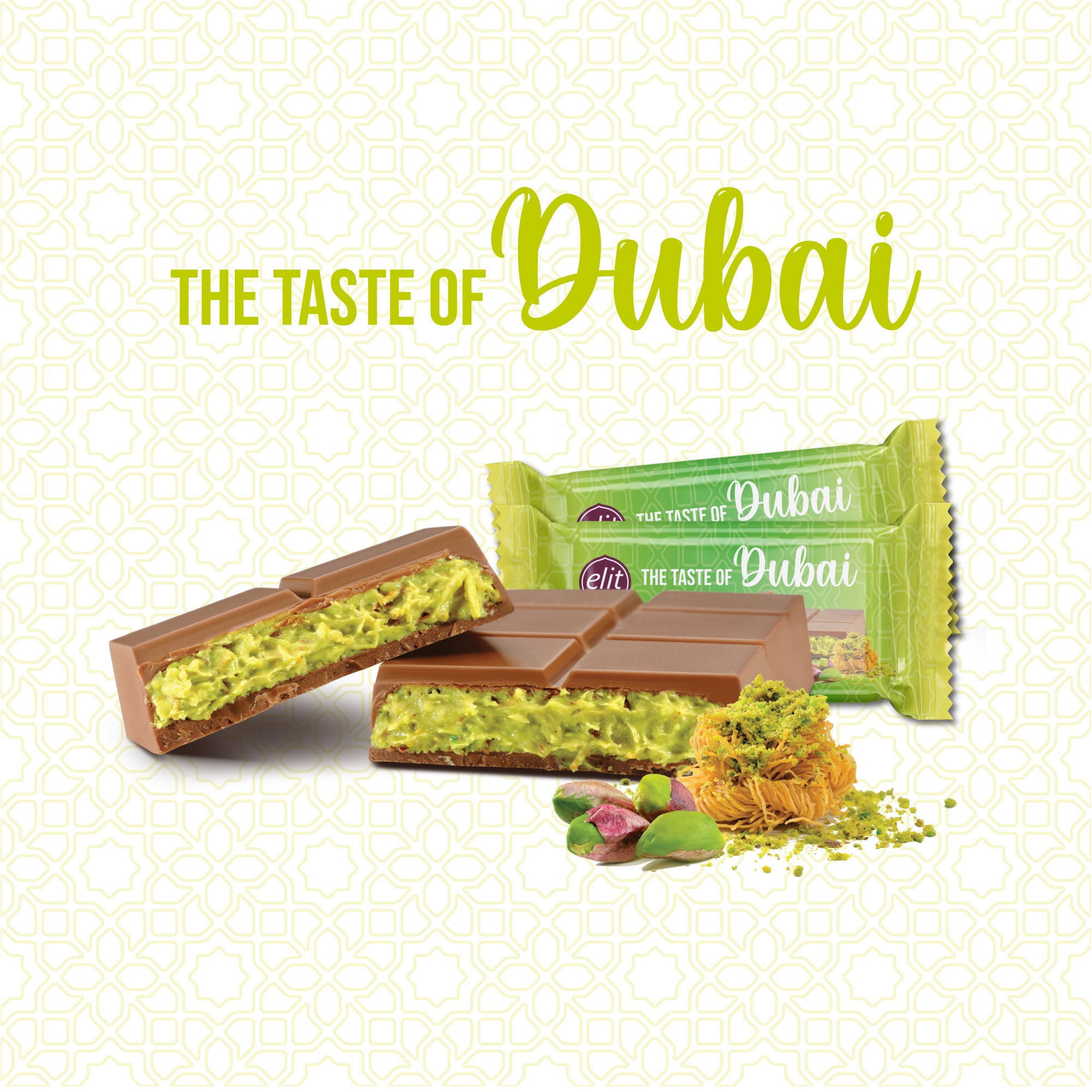 THE TASTE OF DUBAI - PISTACCHIO KUNAFA CHOCCOLATE BAR