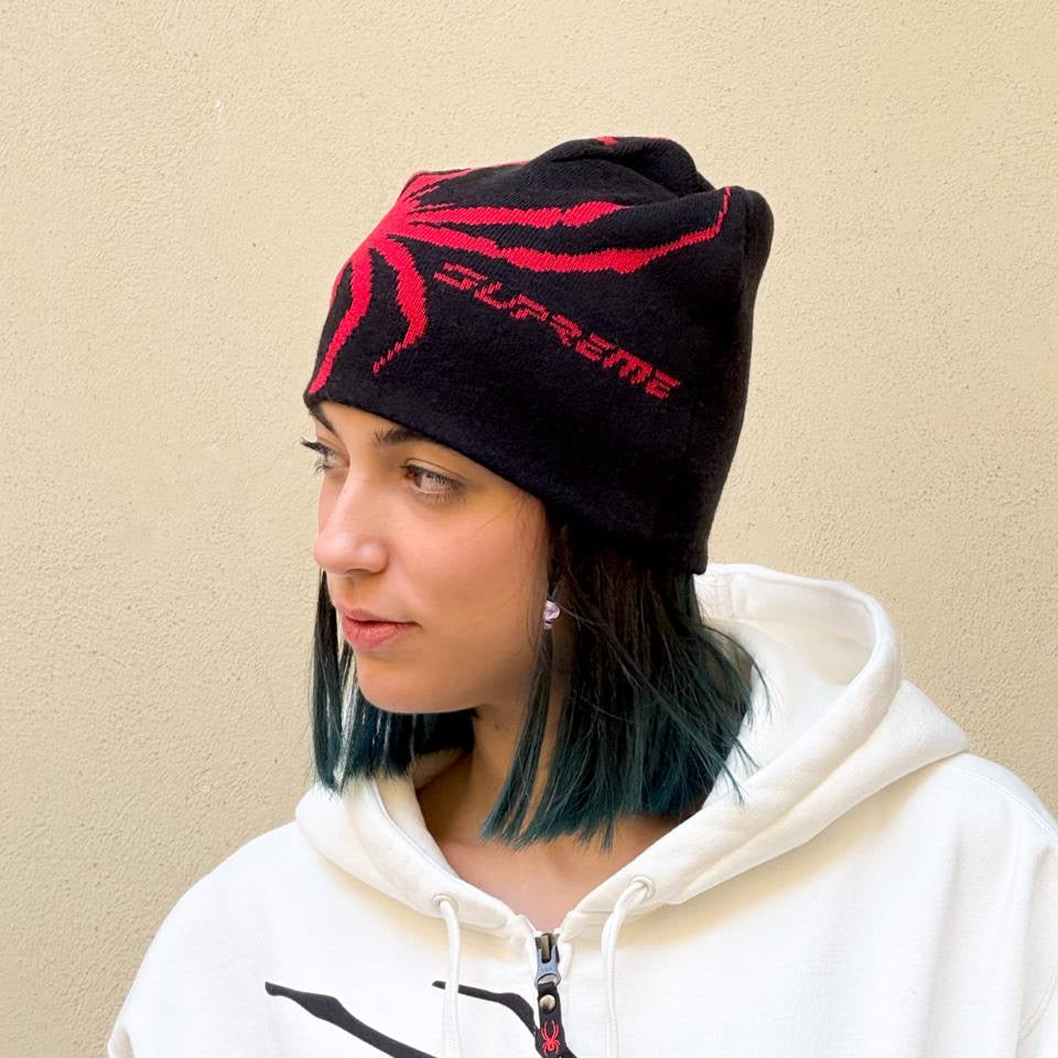 SUPREME SPYDER BEANIE BLACK