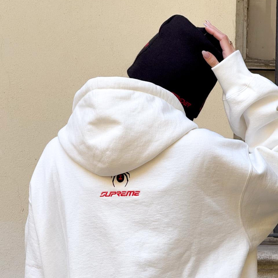 SUPREME SPYDER ZIP UP HOODIE WHITE