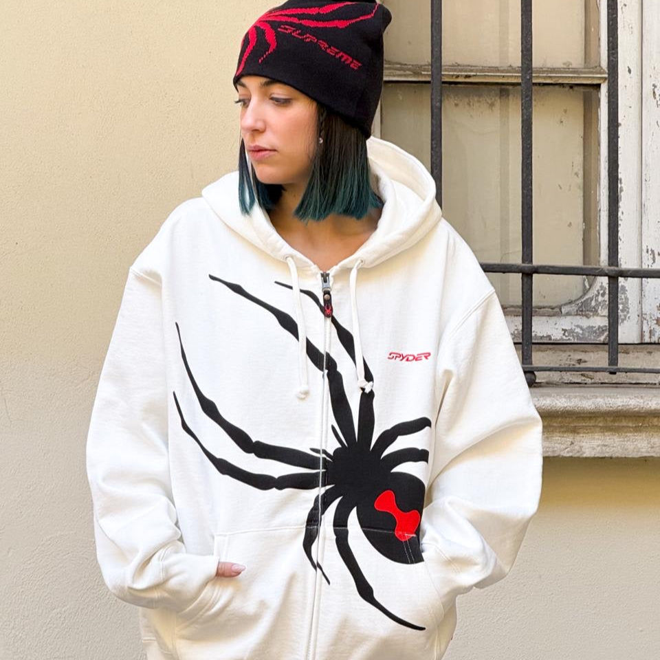 SUPREME SPYDER ZIP UP HOODIE WHITE