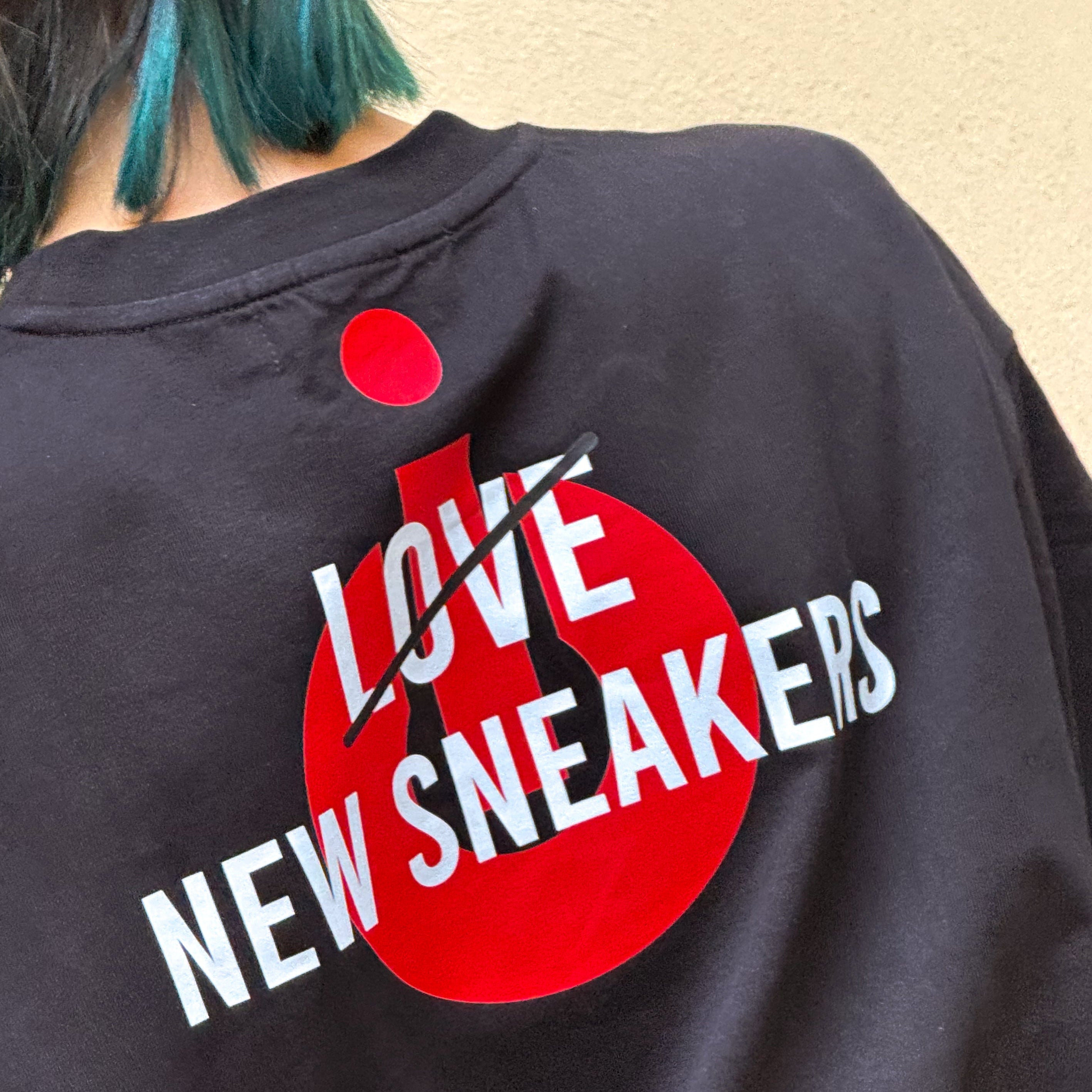 LOVE SNEAKERS TEE BLACK - Shoebuya Brand