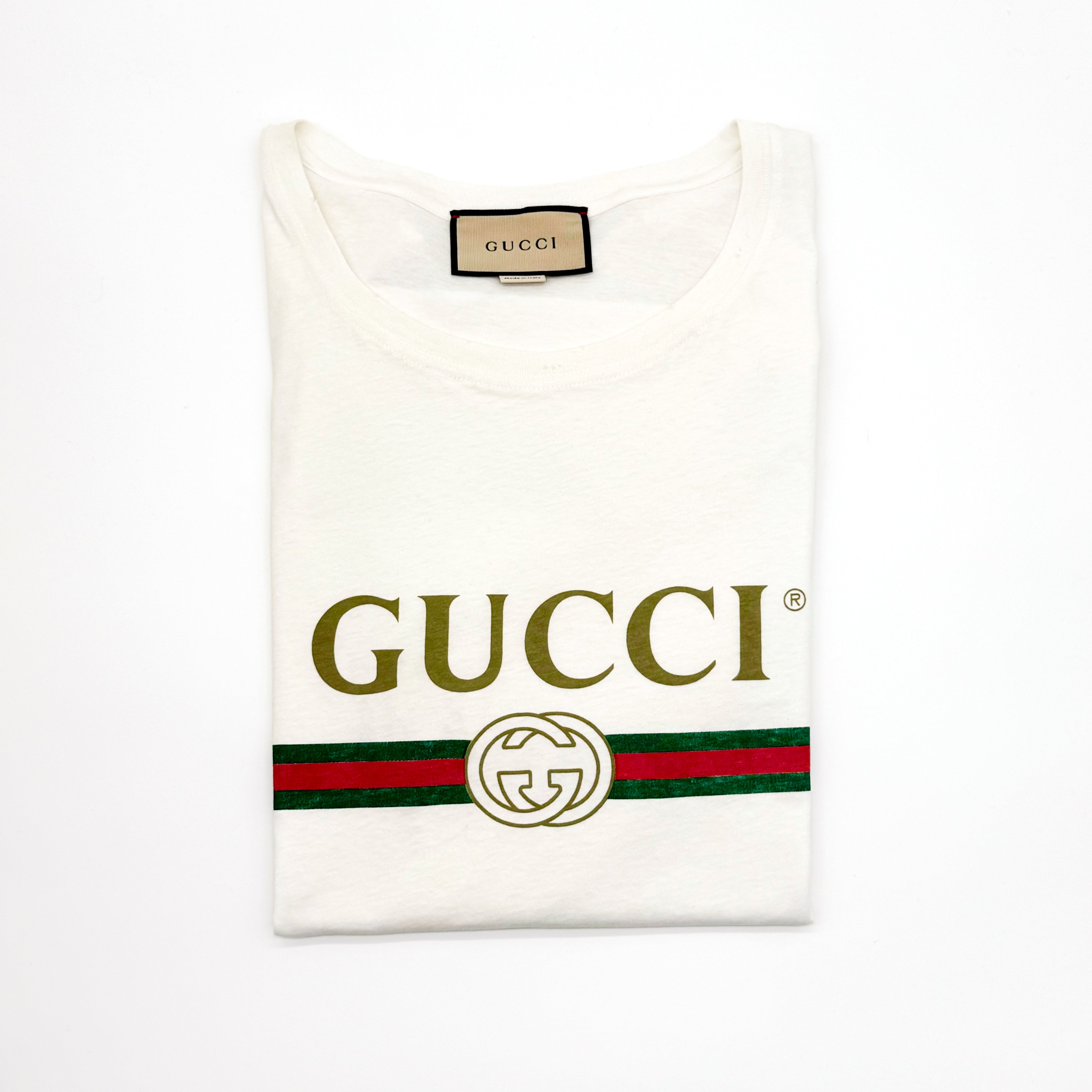 SECONDHAND - GUCCI TEE LOGO VINTAGE Size S