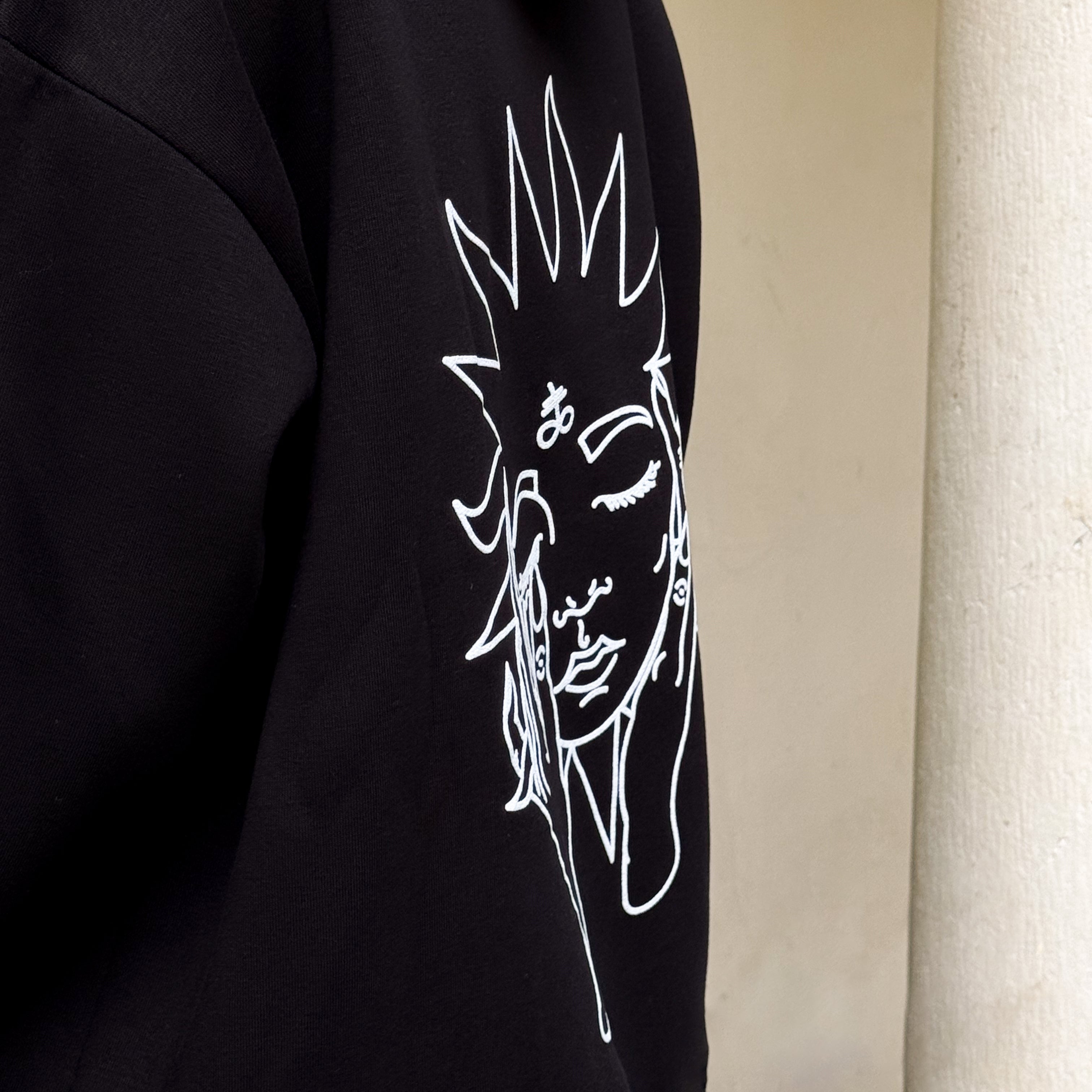 BLACK SUN LOGO HOODIE BLACK - Bohemien