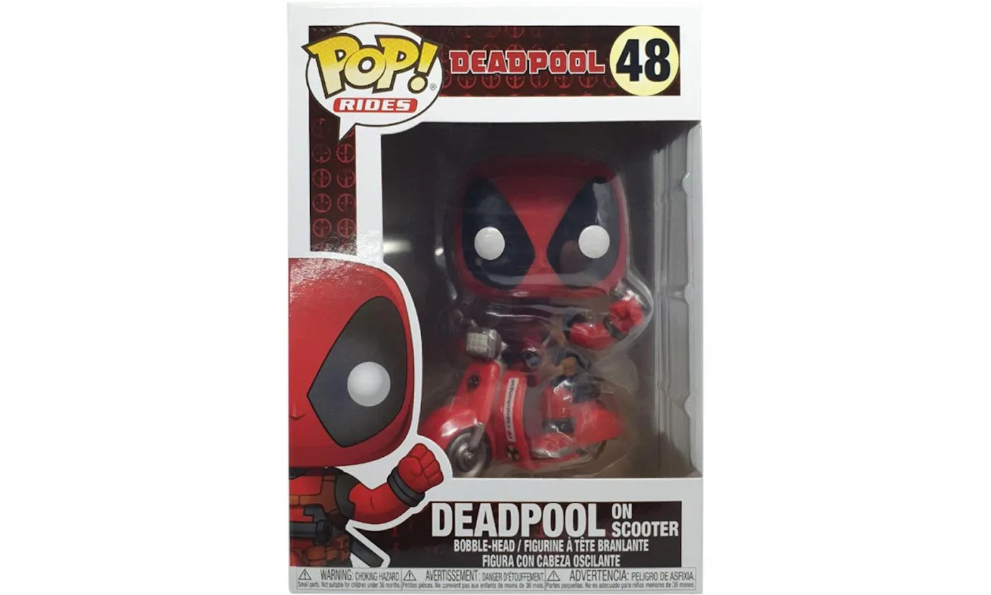 FUNKO POP RIDES DEADPOOL ON SCOOTER BOBBLE-HEAD FIGURE #48