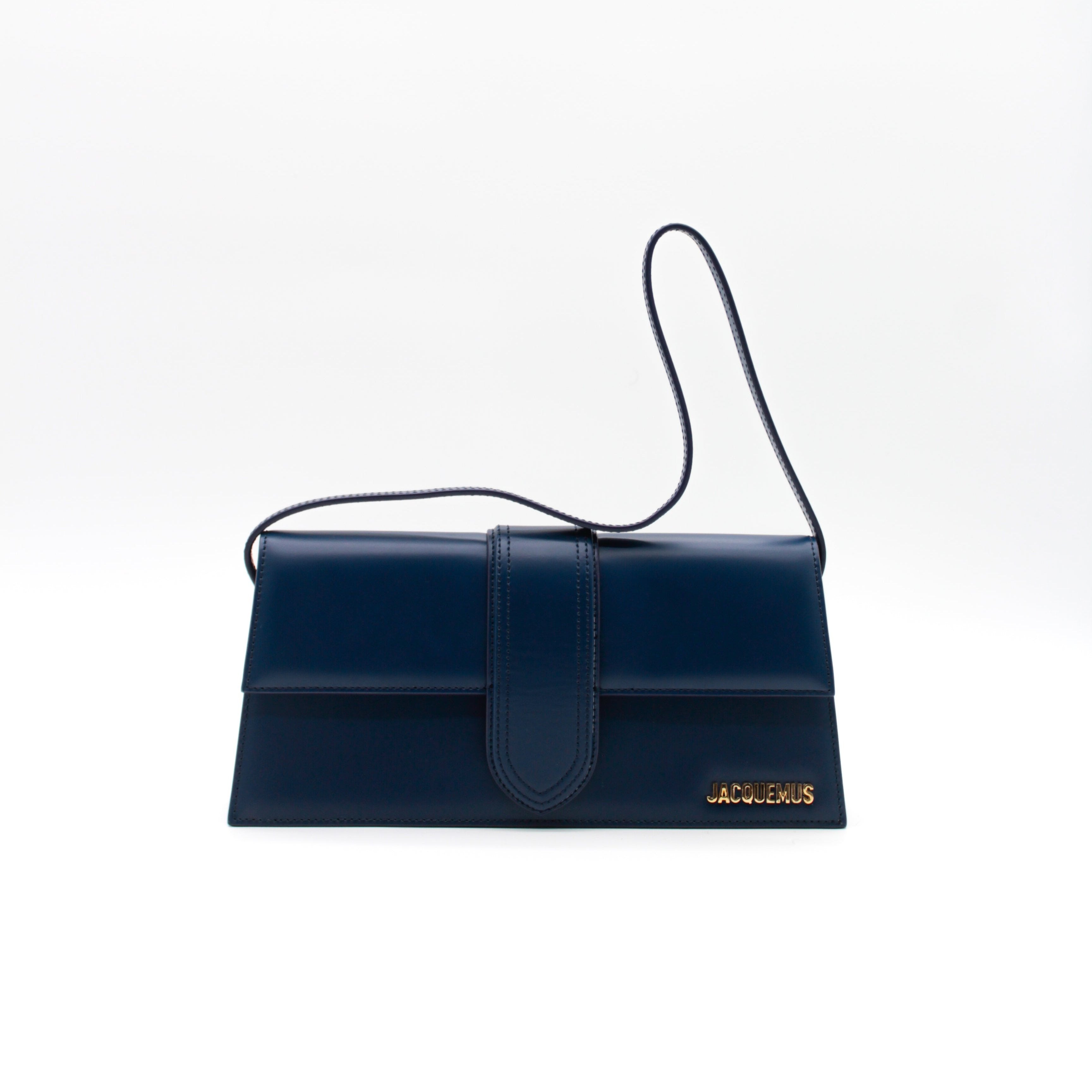 JACQUEMUS LE BAMBINO LONG SHOULDER BAG NAVY