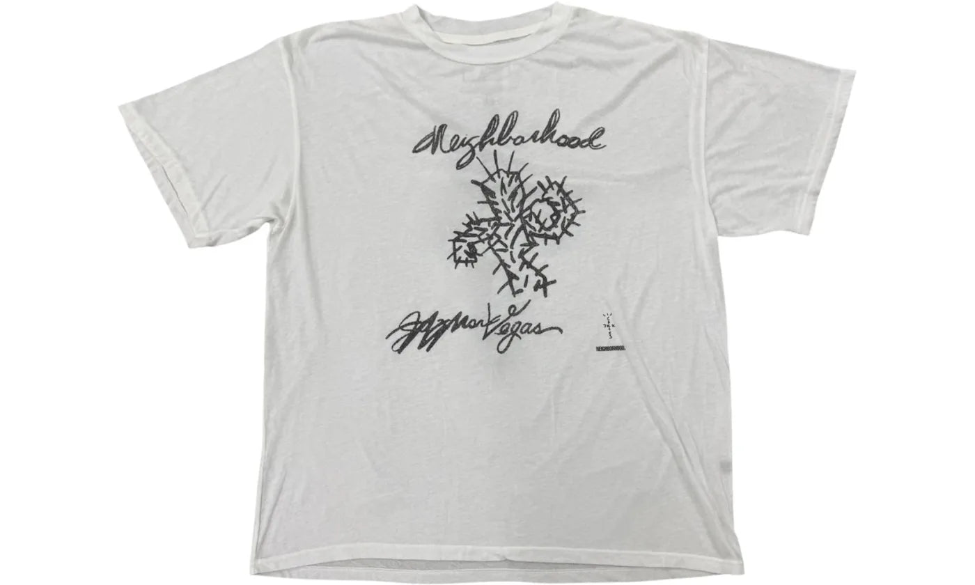 TRAVIS SCOTT X NEIGHBORHOOD DRAWING TEE WHITE