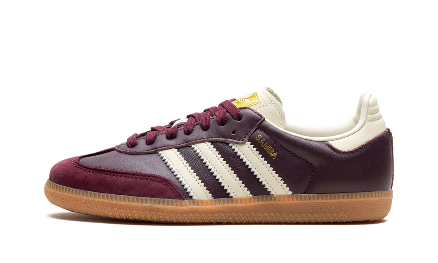 ADIDAS SAMBA OG MAROON GOLD METALLIC (W)