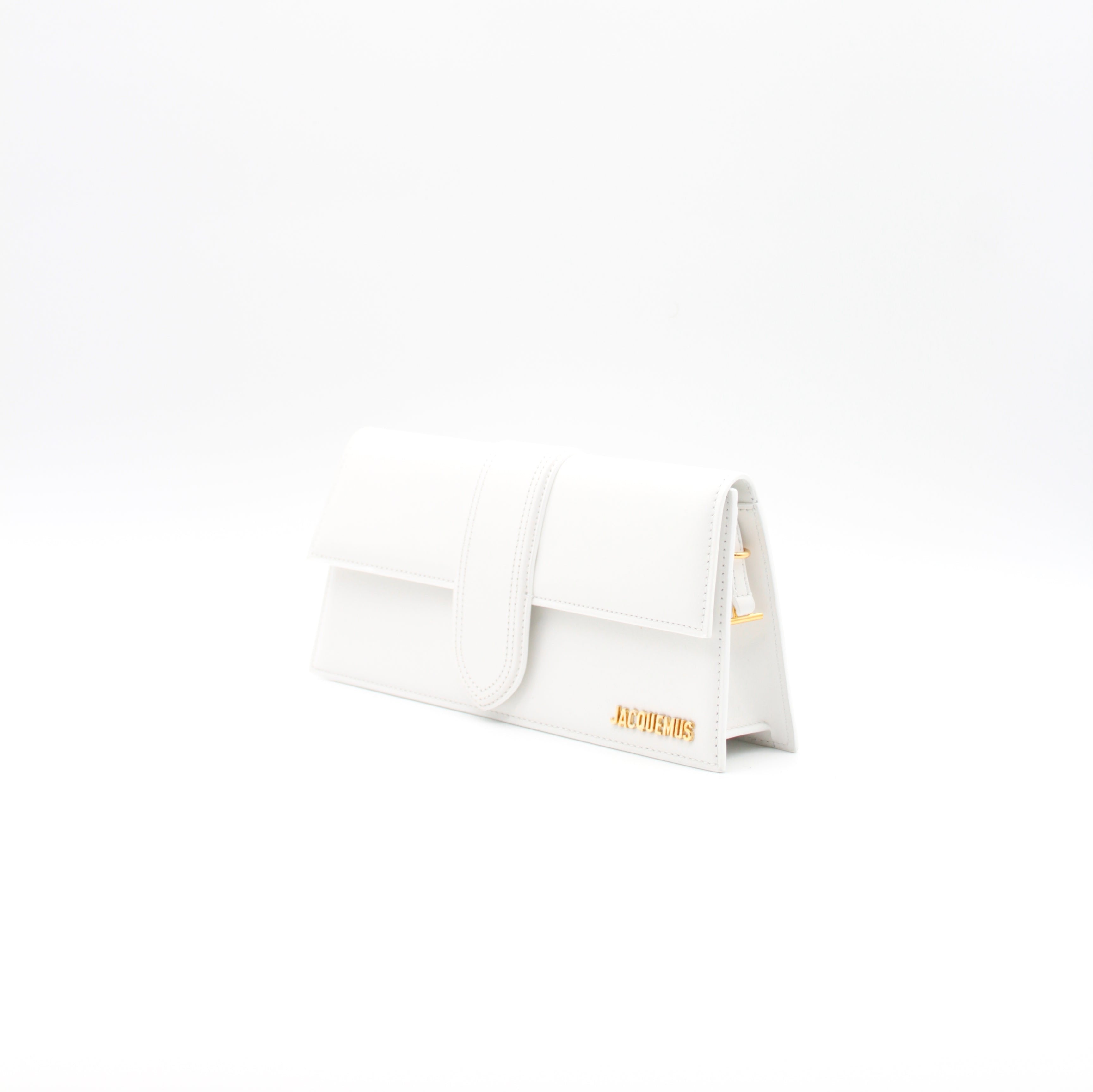 JACQUEMUS LE BAMBINO LONG SHOULDER BAG WHITE