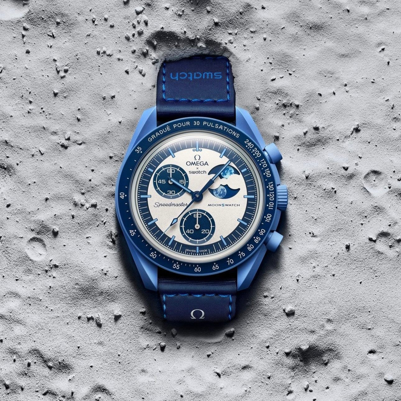 Swatch x Omega Bioceramic Moonswatch Mission To The Super Blue Moonphase