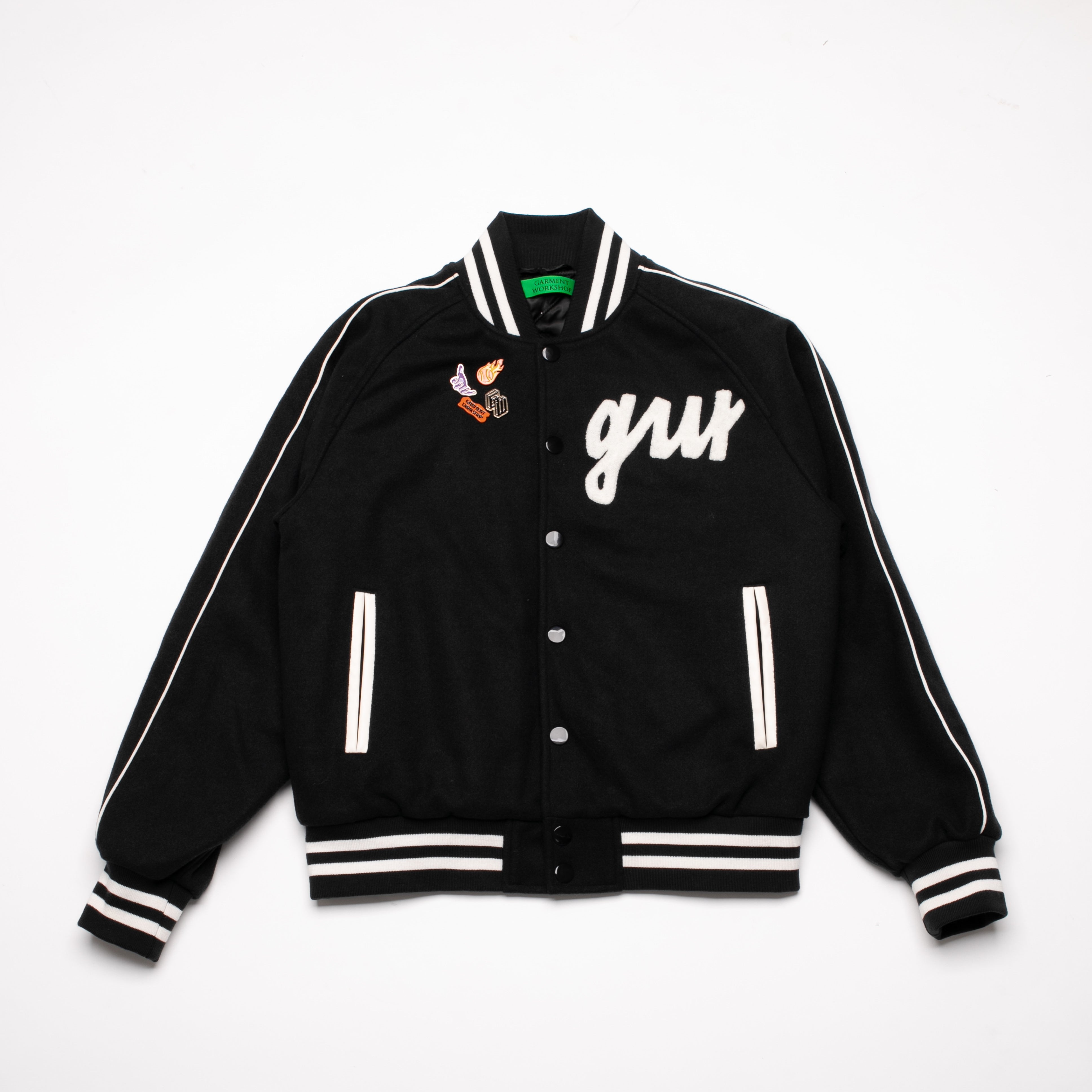 VARSITY JACKET BLACK / Garment Workshop