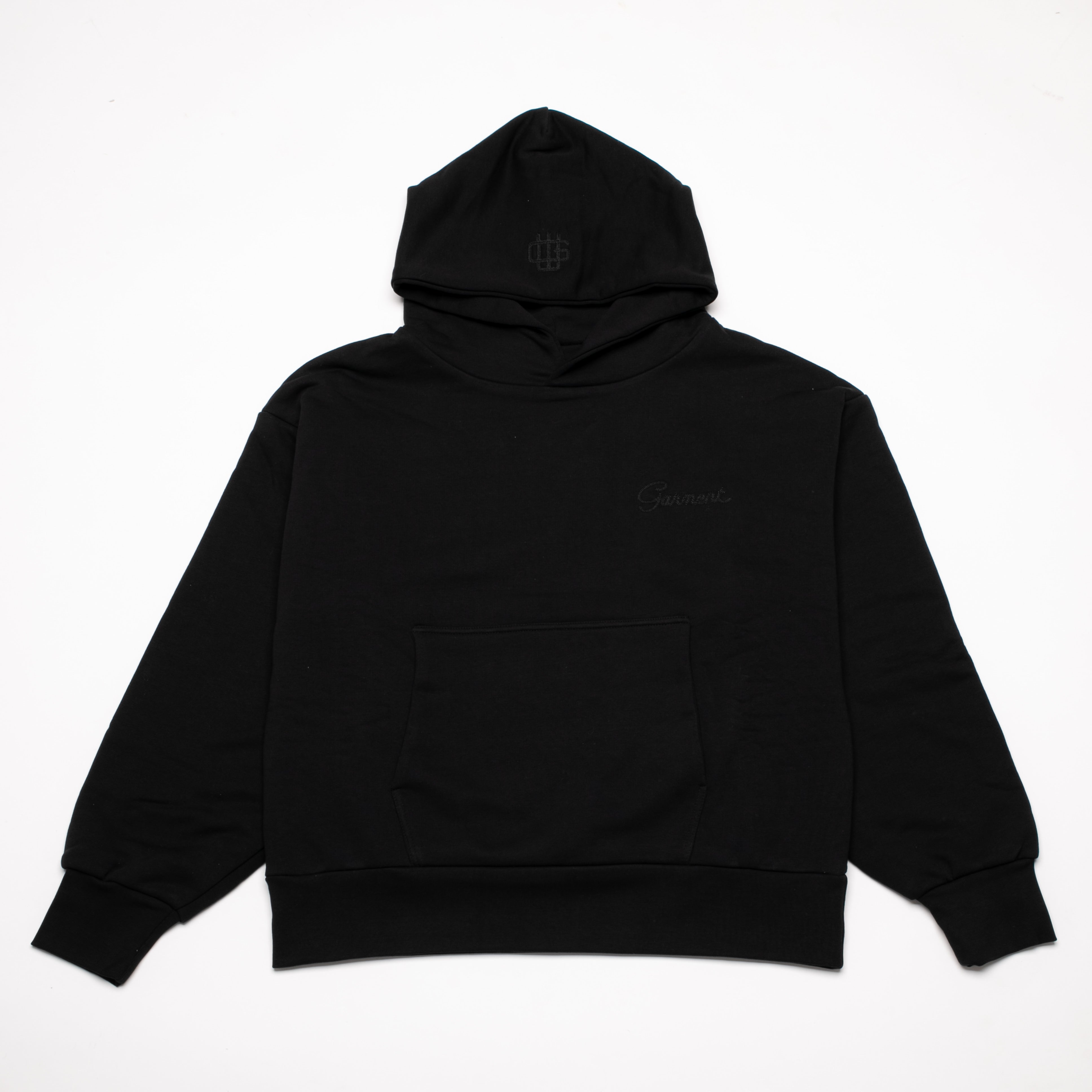 DOUBLE LAYER HOODIE BLACK / Garment Workshop