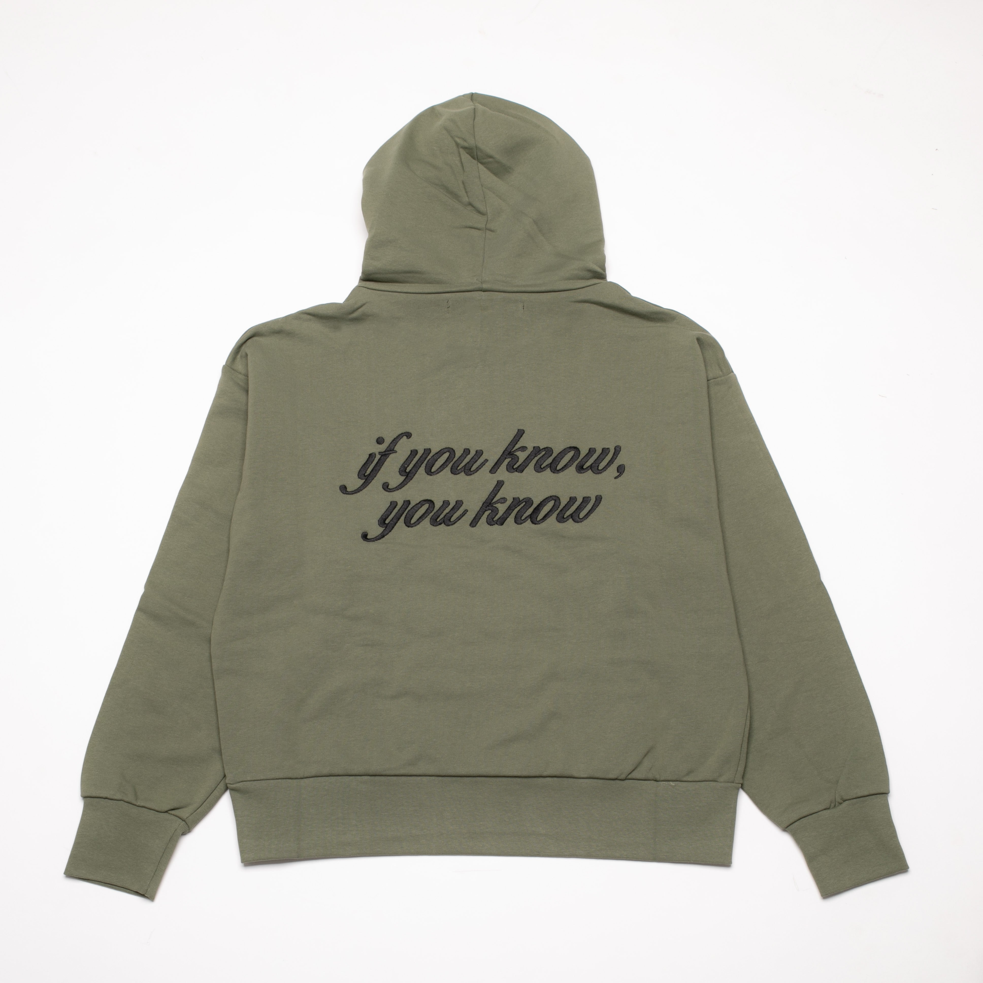 IF YOU KNOW YOU KNOW HOODIE OLIVE / Garment Workshop