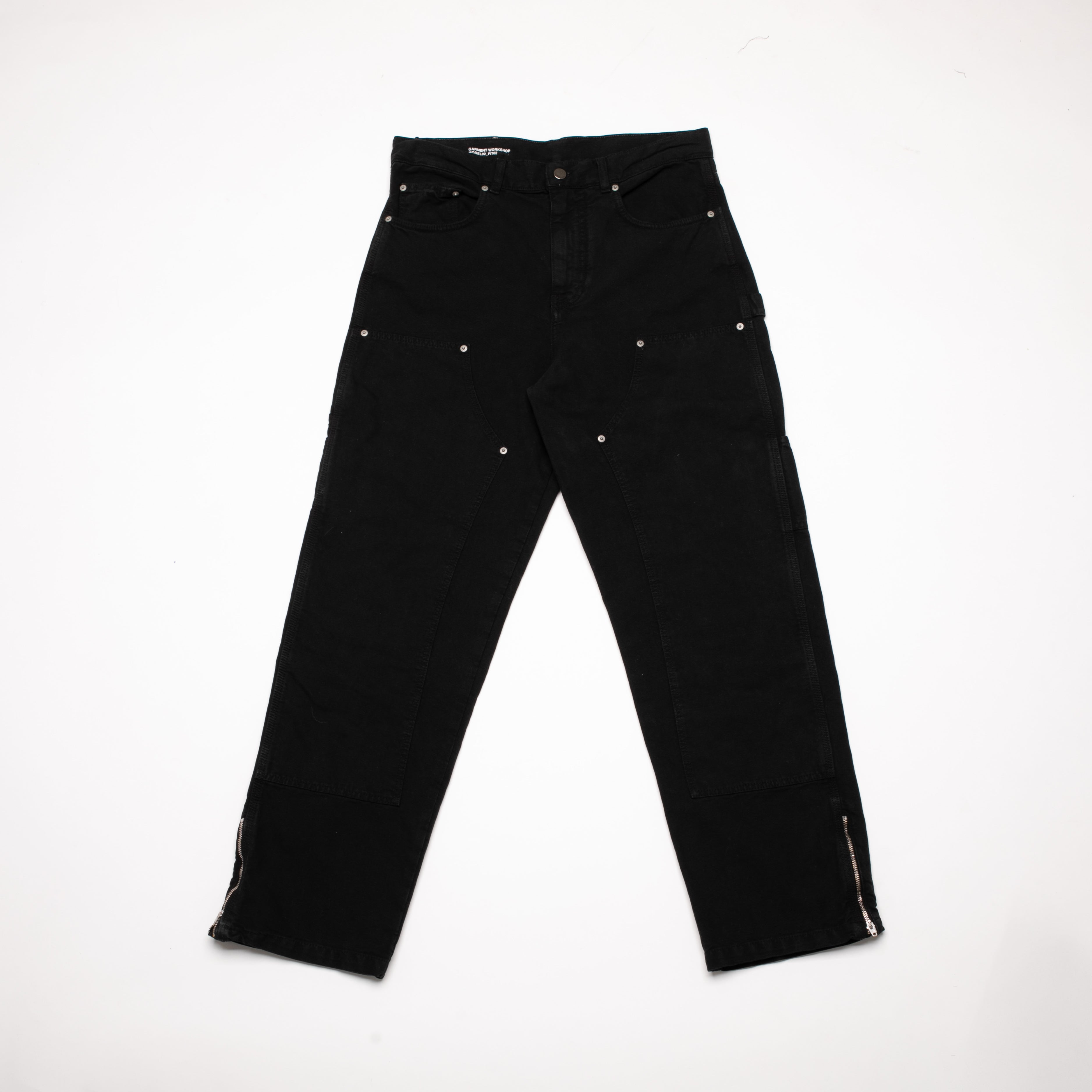 JEANS DOUBLE KNEE CHAOS BLACK / Garment Workshop