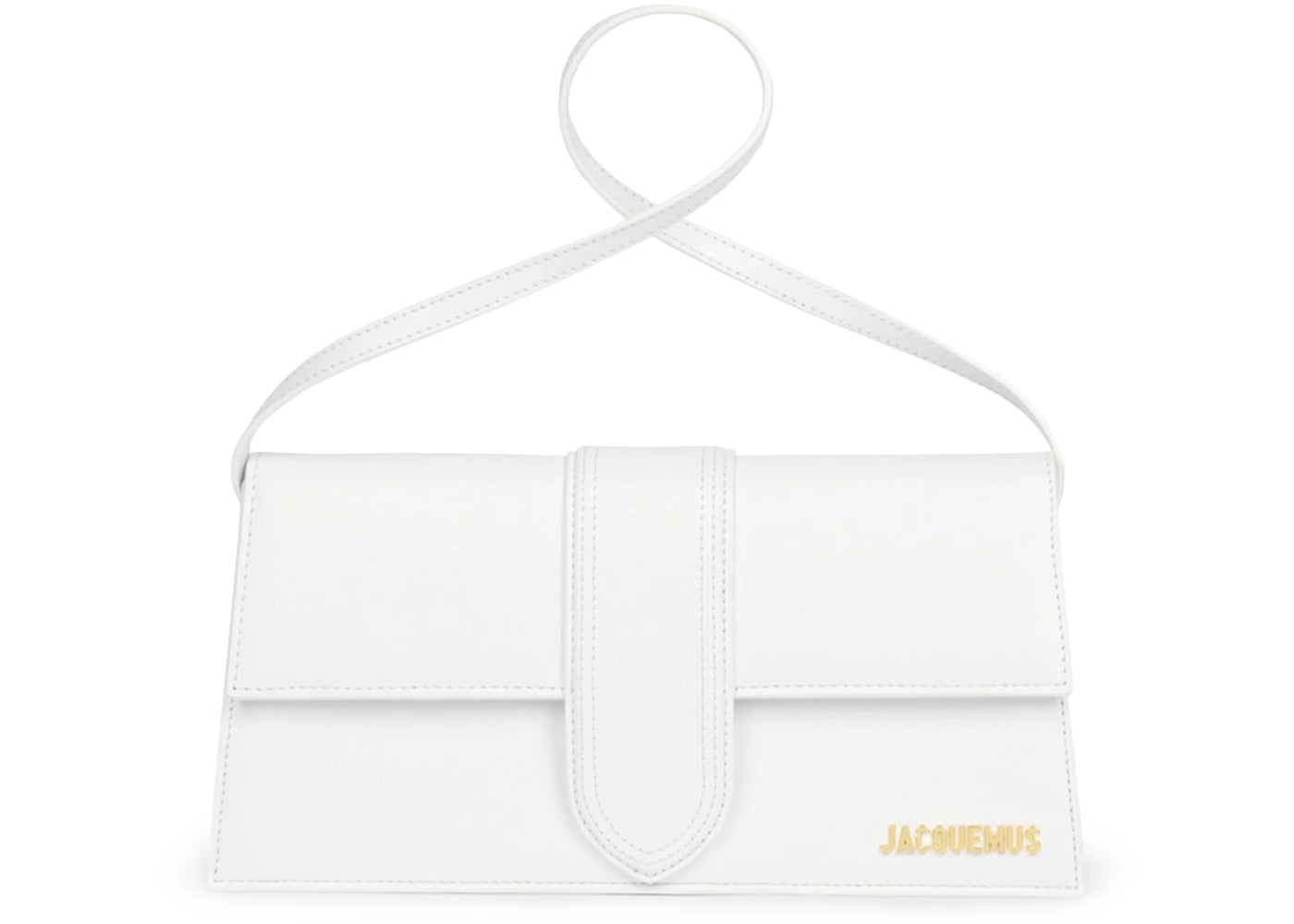 JACQUEMUS LE BAMBINO LONG SHOULDER BAG WHITE