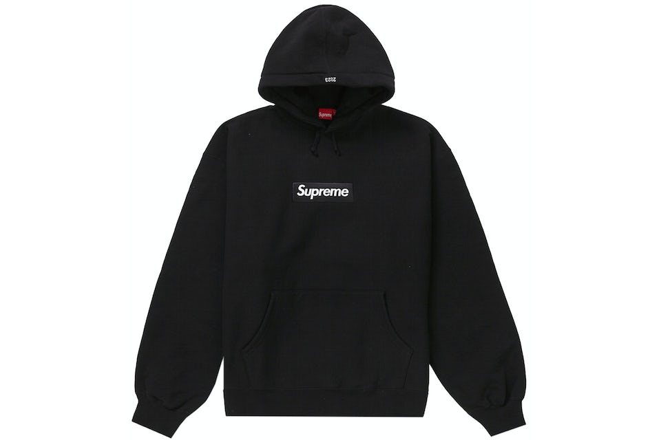 SUPREME BOX LOGO BLACK HOODIE FW23