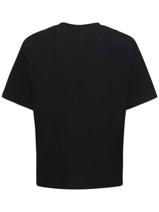 EMBROIDERED BASIC TEE BLACK / Garment Workshop