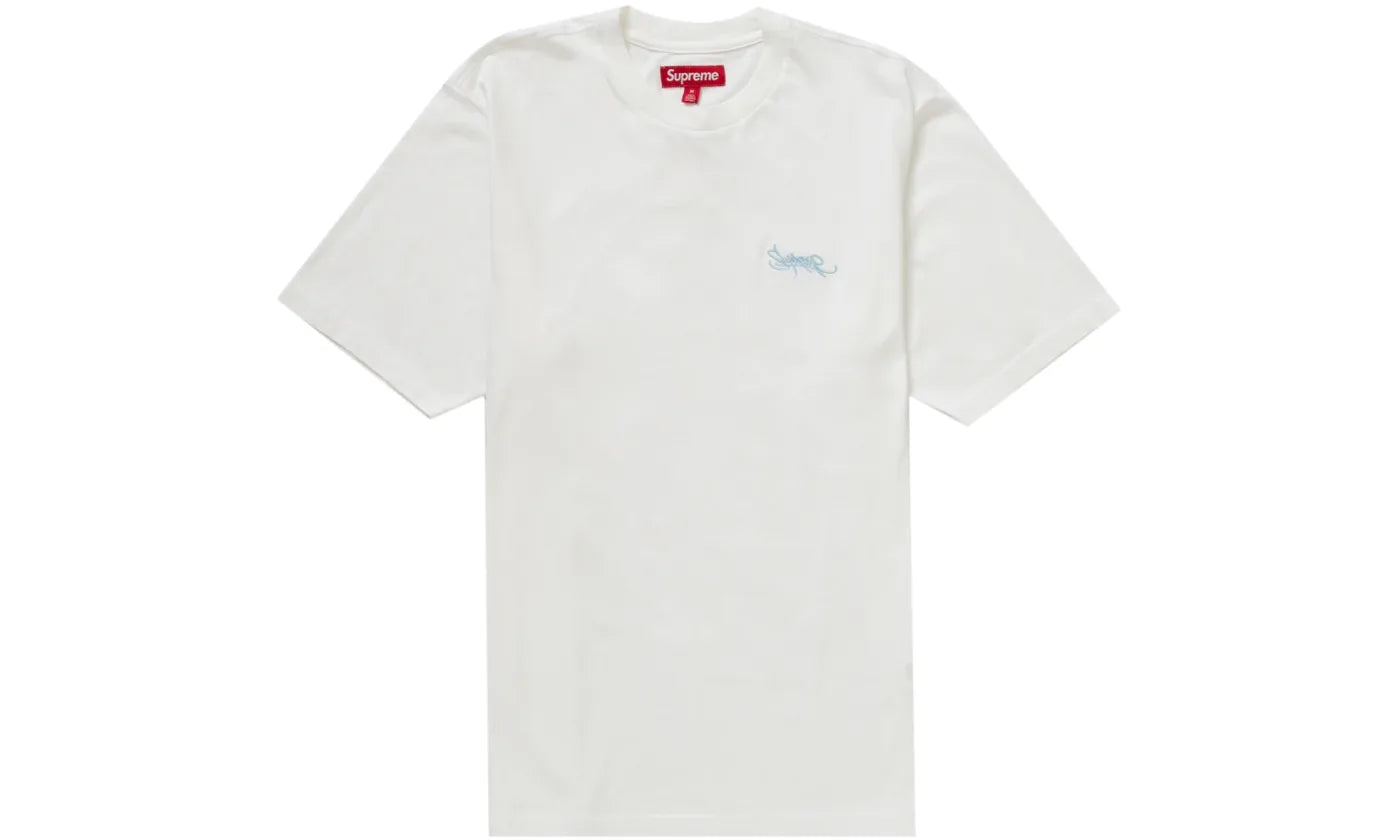 SUPREME WASHED TAG S/S WHITE