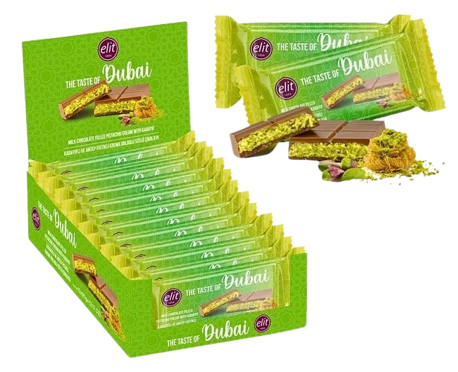 THE TASTE OF DUBAI - PISTACCHIO KUNAFA CHOCCOLATE BAR