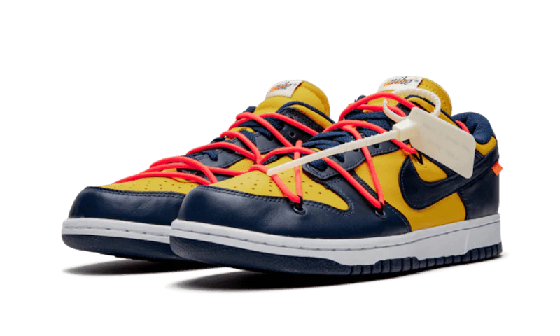 NIKE DUNK LOW X OFF WHITE UNIVERSITY GOLD MICHIGAN