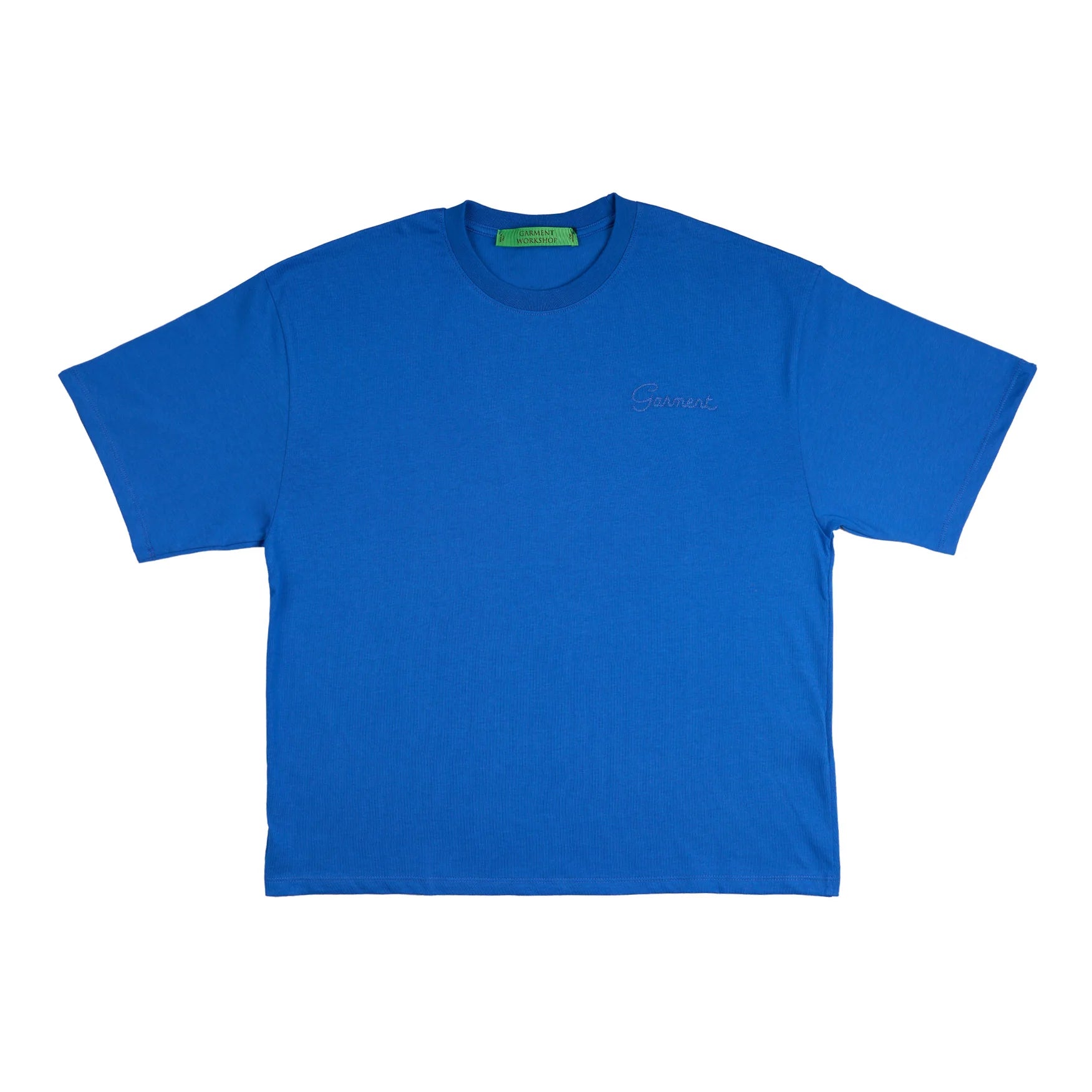 EMBROIDERED BASIC TEE BLUE / Garment Workshop