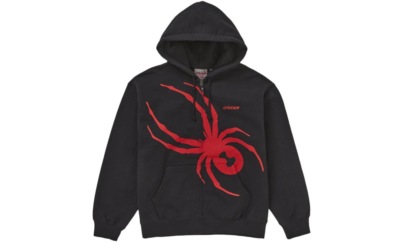 SUPREME SPYDER ZIP UP HOODIE BLACK