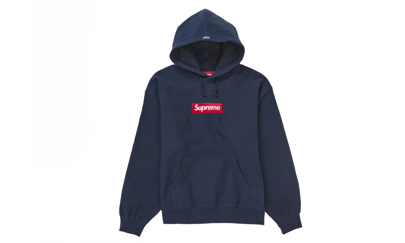 SUPREME BOX LOGO HOODIE FW24 NAVY