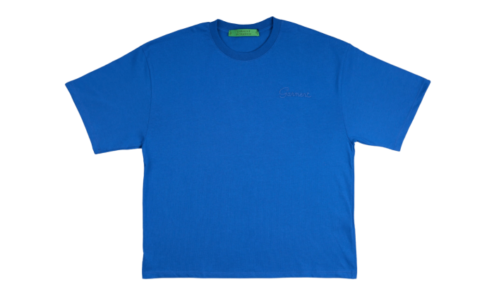 EMBROIDERED BASIC TEE BLUE / Garment Workshop