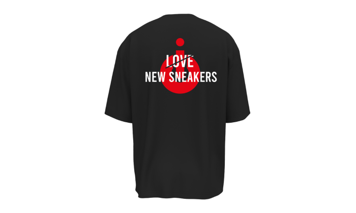 LOVE SNEAKERS TEE BLACK - Shoebuya Brand