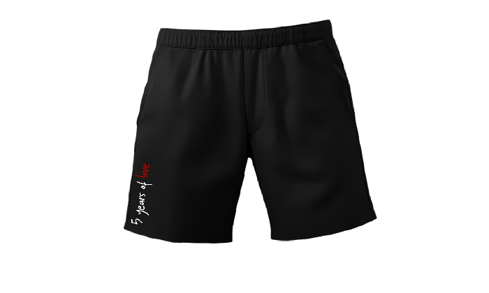 5 YEARS OF LOVE LIMITED SHORTS BLACK