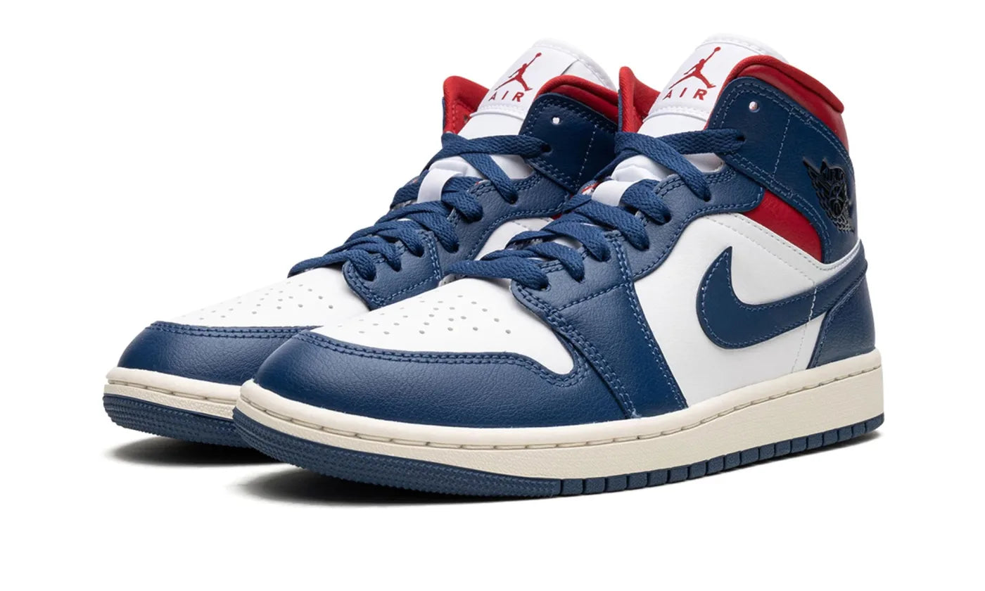 AIR JORDAN 1 MID FRENCH BLUE GYM RED