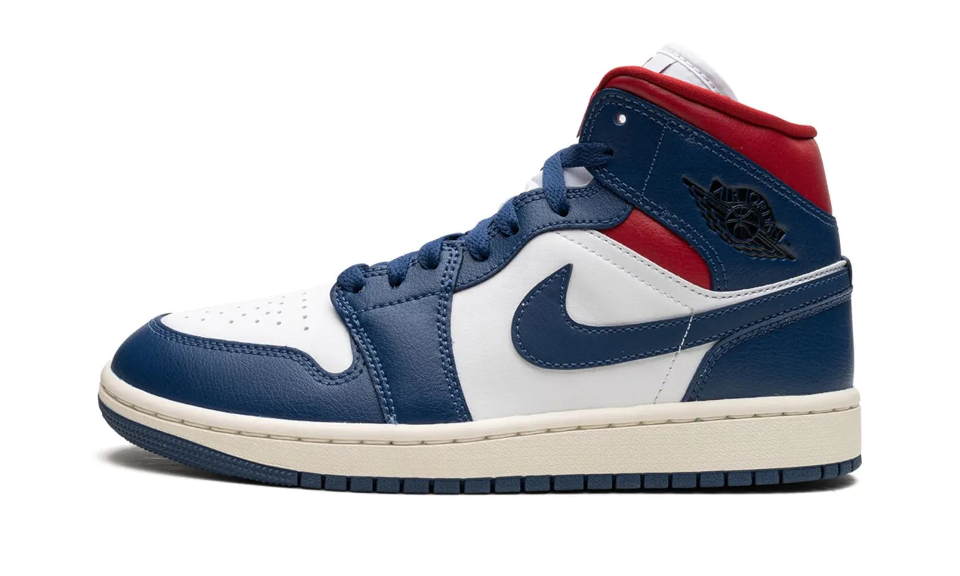 AIR JORDAN 1 MID FRENCH BLUE GYM RED