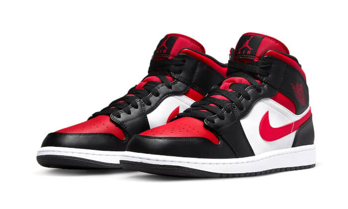 AIR JORDAN 1 MID BLACK FIRE RED