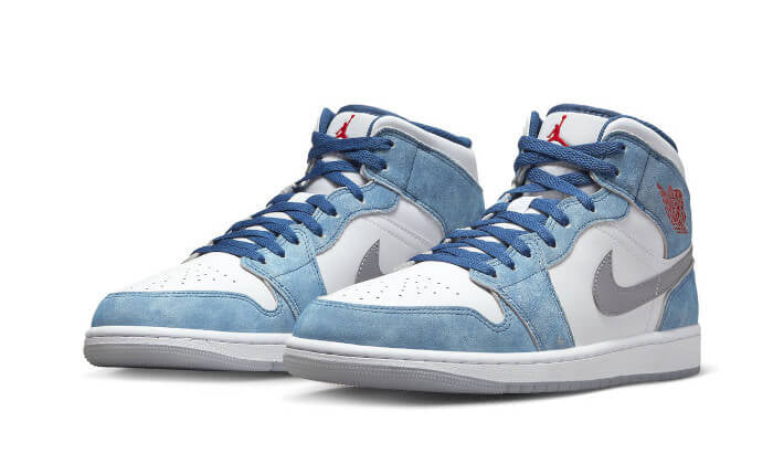 AIR JORDAN 1 MID FRENCH BLEU FIRE ROUGE