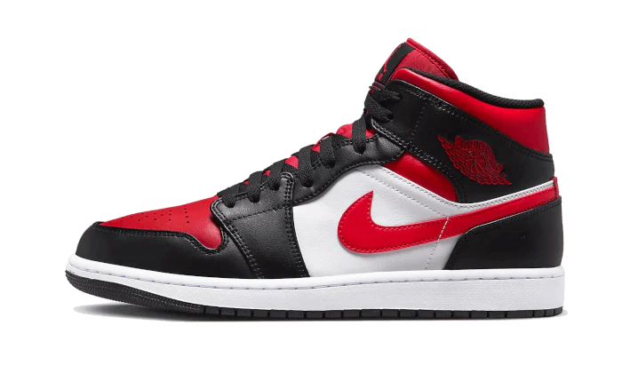 AIR JORDAN 1 MID BLACK FIRE RED